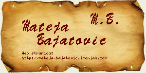 Mateja Bajatović vizit kartica